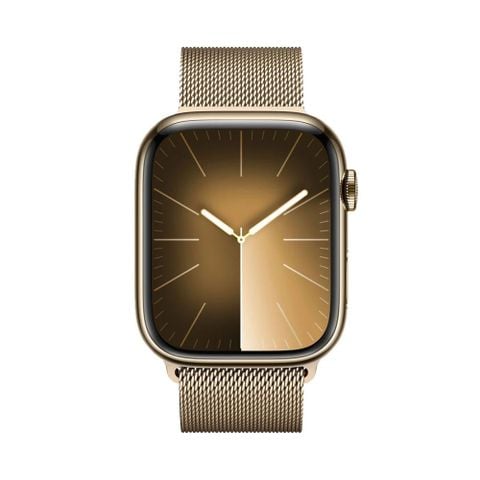 Apple Watch Series 9 GPS & Cellular 45mm Gold Viền Stainless Steel Dây Gold Milanese Loop