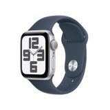 Apple Watch SE GPS 40mm Silver Viền Aluminium Dây Storm Blue Sport Band - S/M