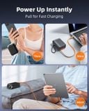 Sạc dự phòng kèm dây cáp USB-C 60cm TransiMini FlexCharge Retractable 30W, 10000mAh