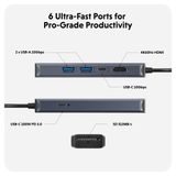 Cổng Chuyển Hyperdrive Next 6-In-1 Port Usb-C Cho Laptop/Macbook