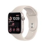 Apple Watch SE GPS 44mm Starlight Viền Aluminium Dây Starlight Sport Band