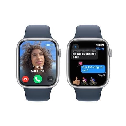 Apple Watch Series 9 GPS 45mm Silver Viền Aluminium Dây Storm Blue Sport Band - M/L