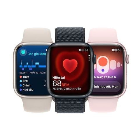 Apple Watch Series 9 GPS 45mm Silver Viền Aluminium Dây Storm Blue Sport Band - S/M