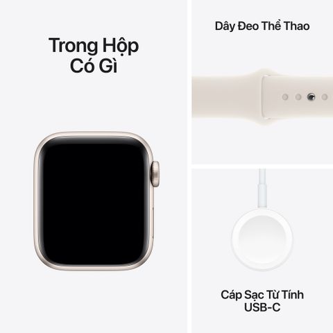 Apple Watch SE Starlight Aluminium Case