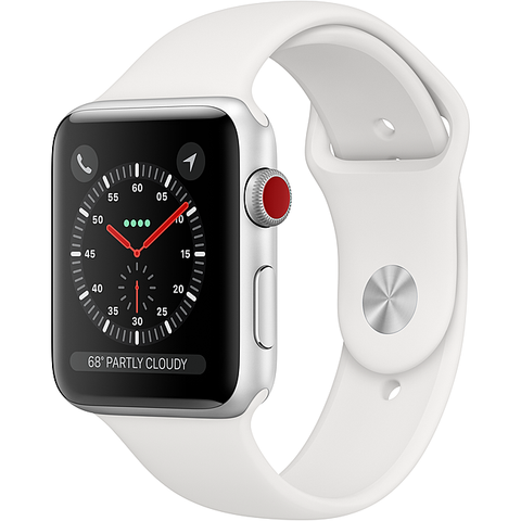 Apple Watch Series 3 (GPS), caixa em alumínio prateado de 38