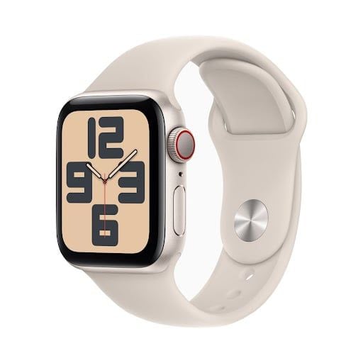 Apple Watch SE GPS & Cellular 44mm Starlight Viền Aluminium Dây Starlight Sport Band - M/L