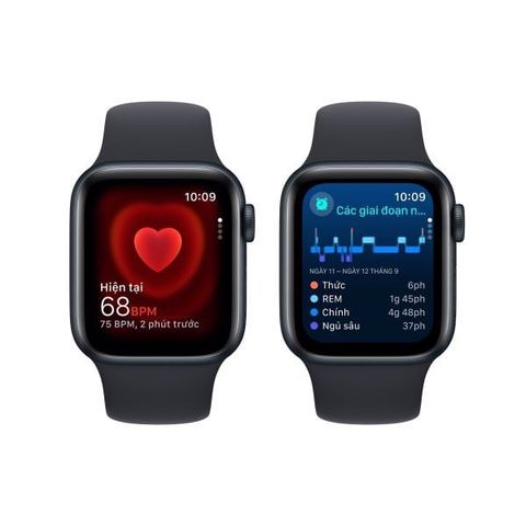 Apple Watch SE GPS 44mm Midnight Viền Aluminium Dây Midnight Sport Band - M/L