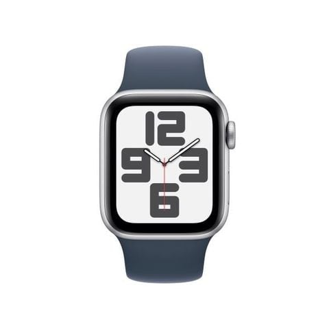 Apple Watch SE GPS 40mm Silver Viền Aluminium Dây Storm Blue Sport Band - S/M