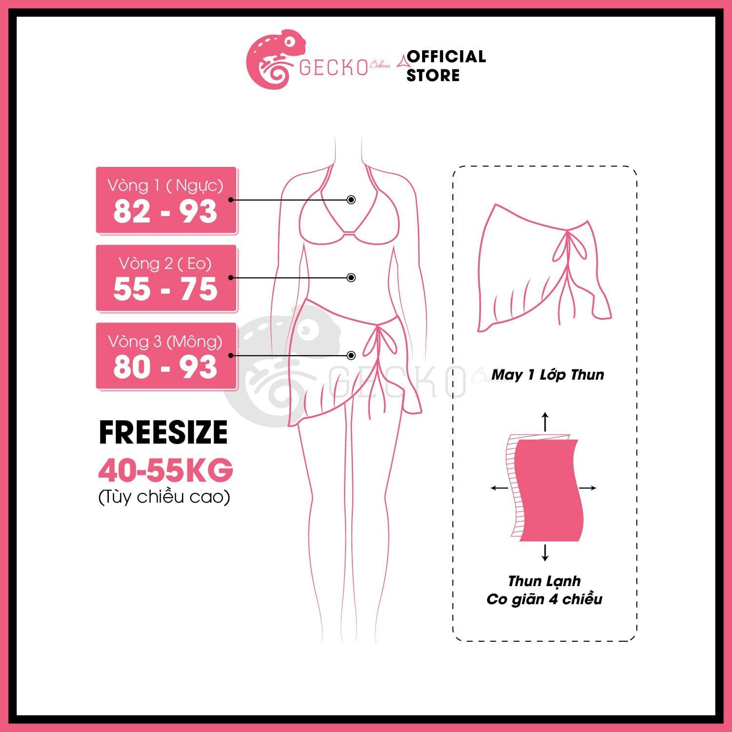  Combo 3 Món Bikini Áo Gọng Cúp Ngực Phối Chân Váy GECKO 4CB24 