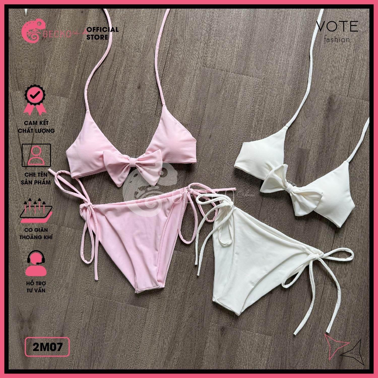  Bikini 2 Mảnh Áo Nơ Xinh Xắn GECKO 2M07 