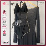  Combo 3 Món Bikini 2 Mảnh Phối Áo Lưới Trễ Vai Mặc Ngoài GECKO 4CB16 