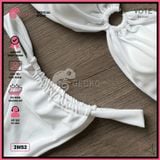  Bikini 2 Mảnh Áo Phối Khoen Trắng Đen Quần Lotkhe GECKO 2M52 