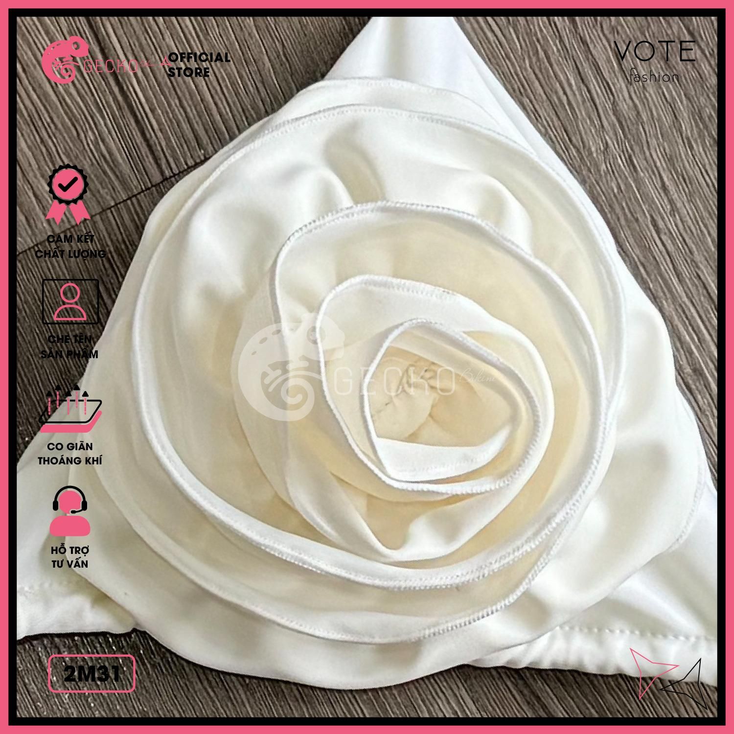  Bikini 2 Mảnh Phối Hoa Đại Cao Cấp Quần LotKhe GECKO 2M31 