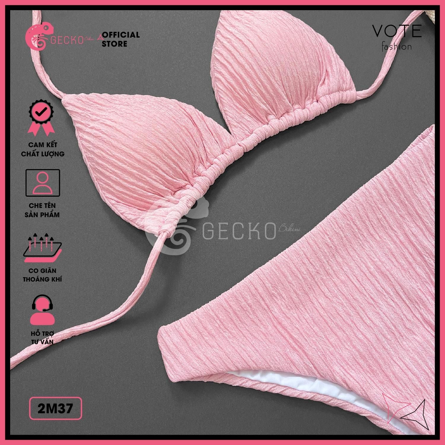  Bikini 2 Mảnh Tam Giác Xốp Nhật Truyền Thống GECKO 2M37 