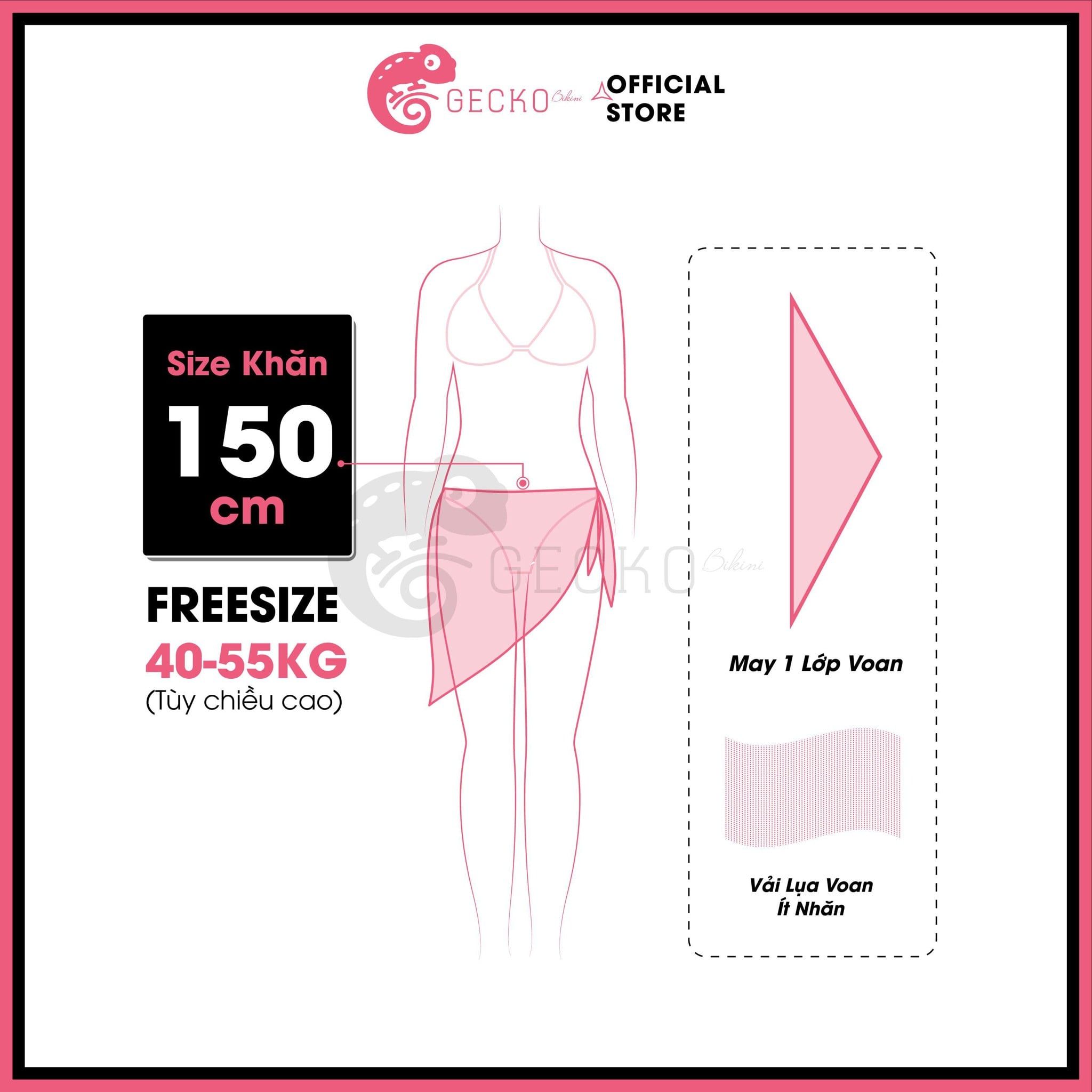  Khăn Voan Bèo Mặc Ngoài Bikini GECKO 3PK22 