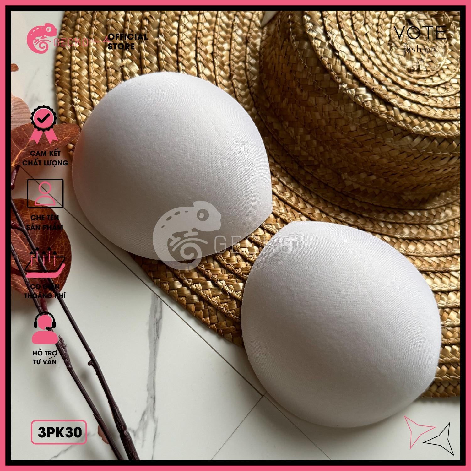  Cặp 2 Mút Đệm Độn Ngực P80 Mặc Kèm Bikini GECKO 3PK30 