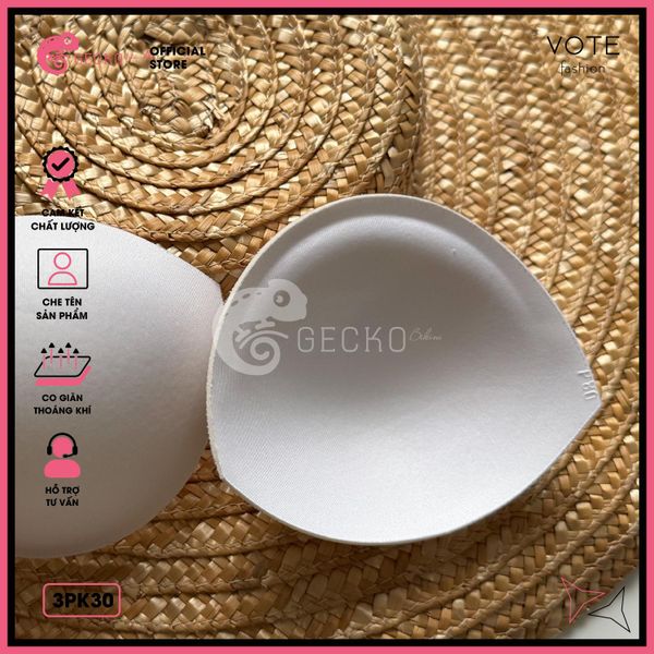  Cặp 2 Mút Đệm Độn Ngực P80 Mặc Kèm Bikini GECKO 3PK30 