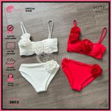  Bikini 2 Mảnh Hoa Hồng Quần Chip Dễ Thương GECKO 2M13 