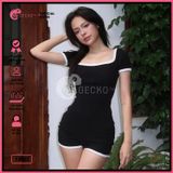  Bikini 1 Mảnh Bodysuit Tay Ngắn Quần Đùi GECKO 1M03 