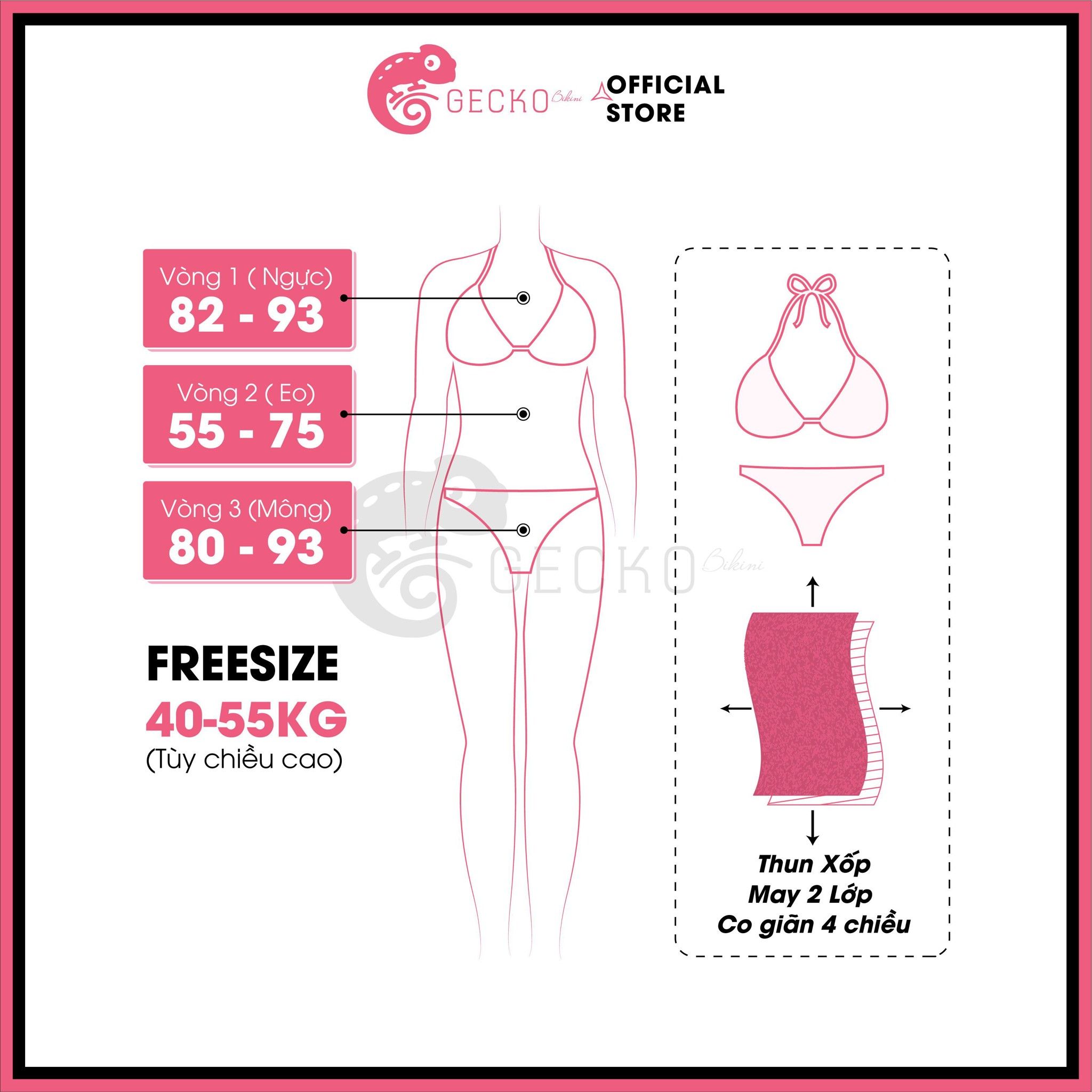  Bikini 2 Mảnh Xốp Tăm Phối Khoen GECKO 2M51 