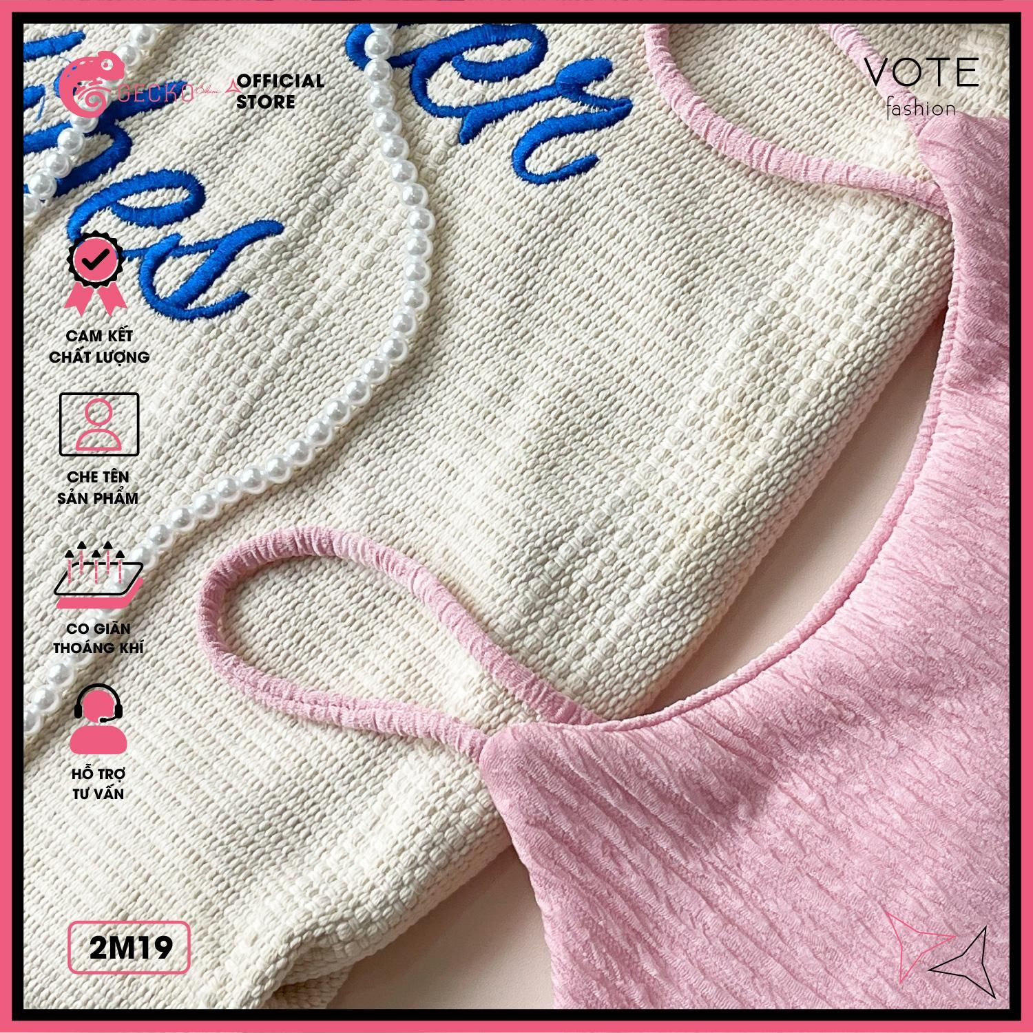  Bikini 2 Mảnh Áo 2 Dây Basic Thun Xốp GECKO 2M19 