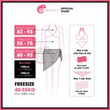  Combo 3 Món Bikini Quần Áo Tam Giác Kèm Khăn Đen GECKO 4CB04 