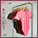  Bikini 1 Mảnh Áo Thun Bodysuit Không Có Mút Tay Ngắn Đáy Chip GECKO 1M27 