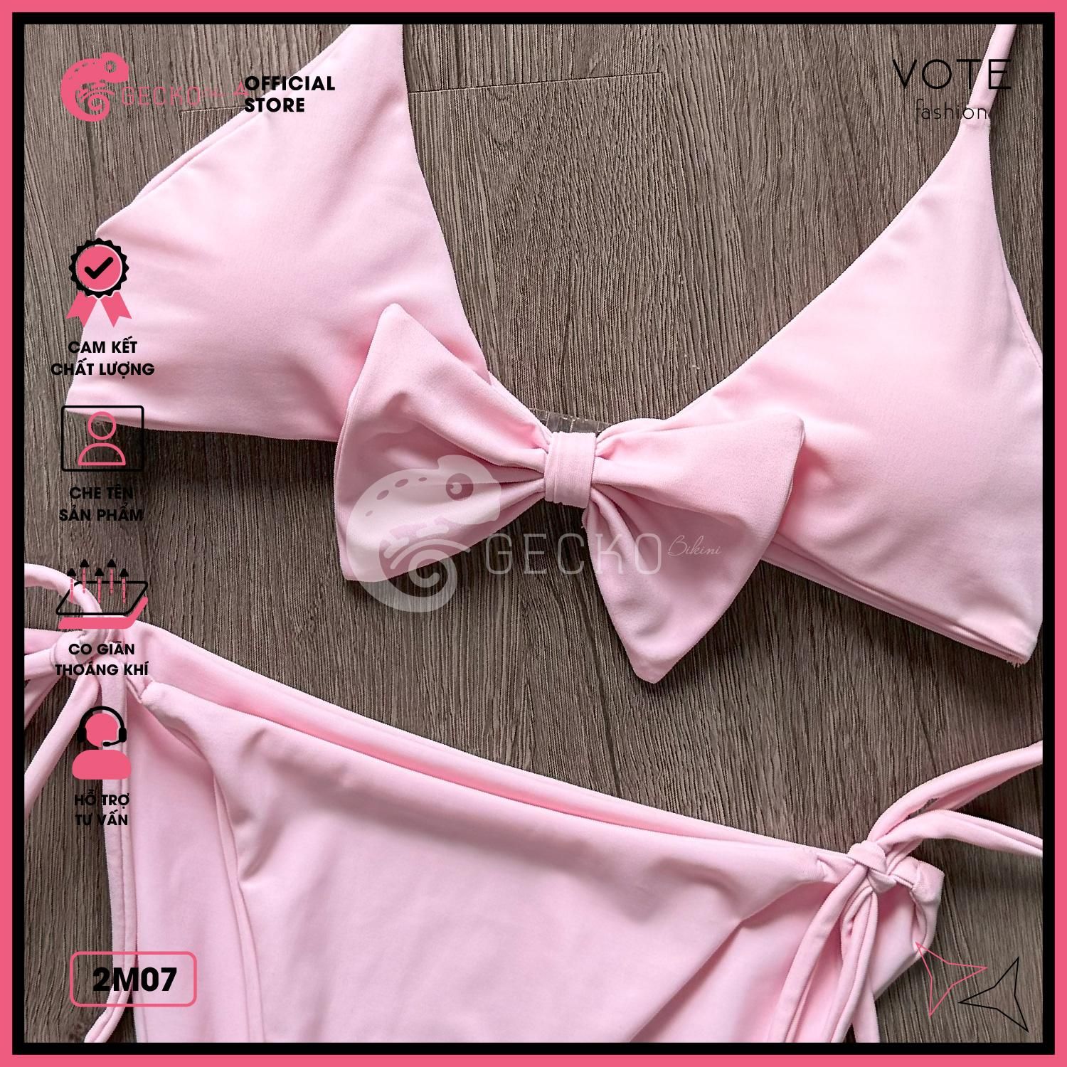  Bikini 2 Mảnh Áo Nơ Xinh Xắn GECKO 2M07 