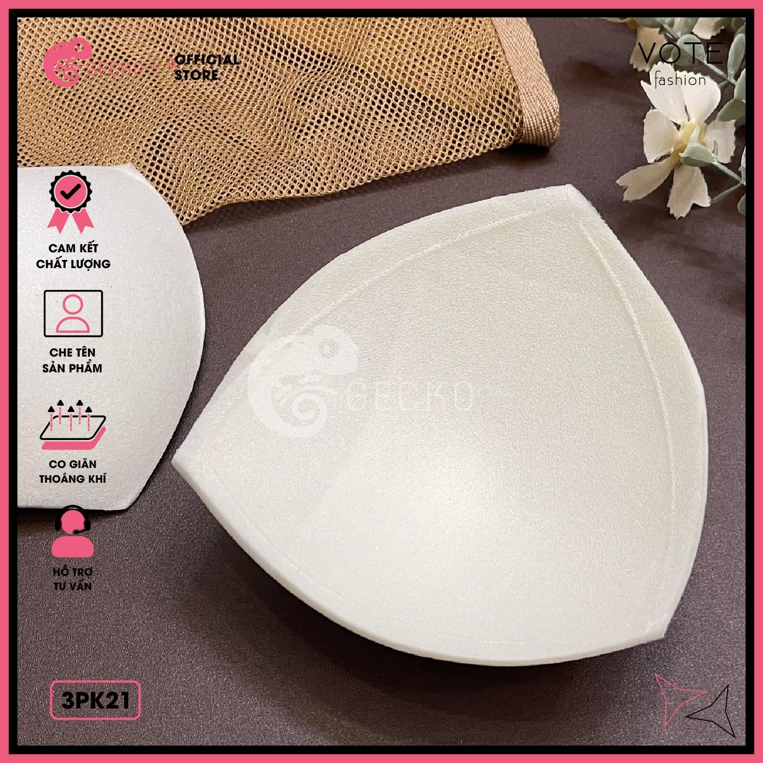  Cặp 2 Mút Đệm Tam Giác Dùng Mặc Kèm Áo Bra Bikini GECKO 3PK21 