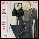  Combo 3 Món Bikini Quần Áo Tam Giác Kèm Áo Lưới Dáng Dài GECKO 4CB11 
