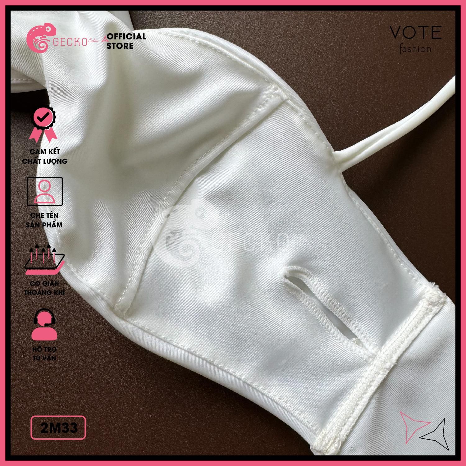  Bikini 2 Mảnh Áo Xoắn Cúp Ngang Gợi Cảm GECKO 2M33 