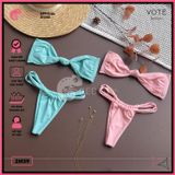  Bikini 2 Mảnh Áo Chéo Quần Nhỏ Đan Dây GECKO 2M39 