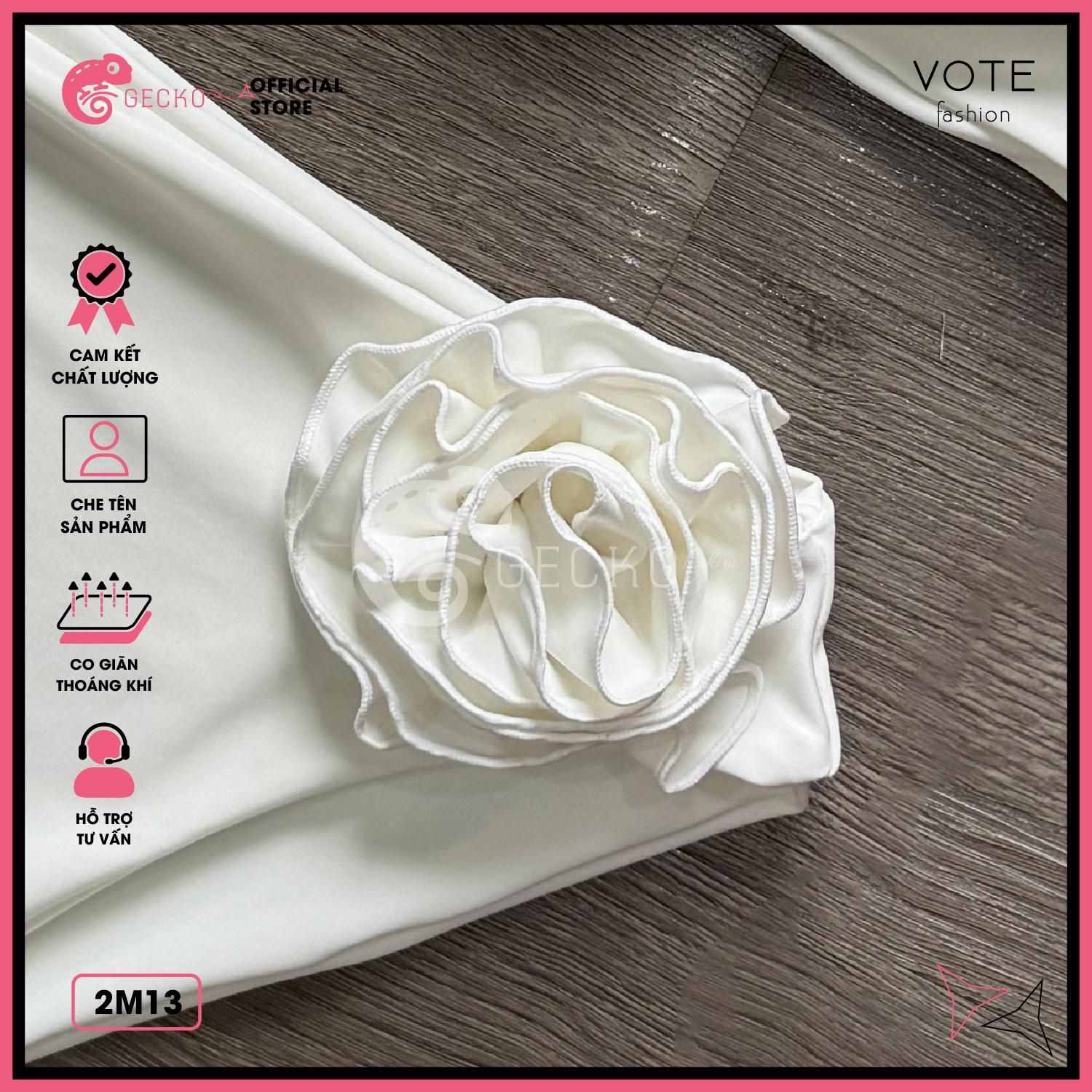  Bikini 2 Mảnh Hoa Hồng Quần Chip Dễ Thương GECKO 2M13 