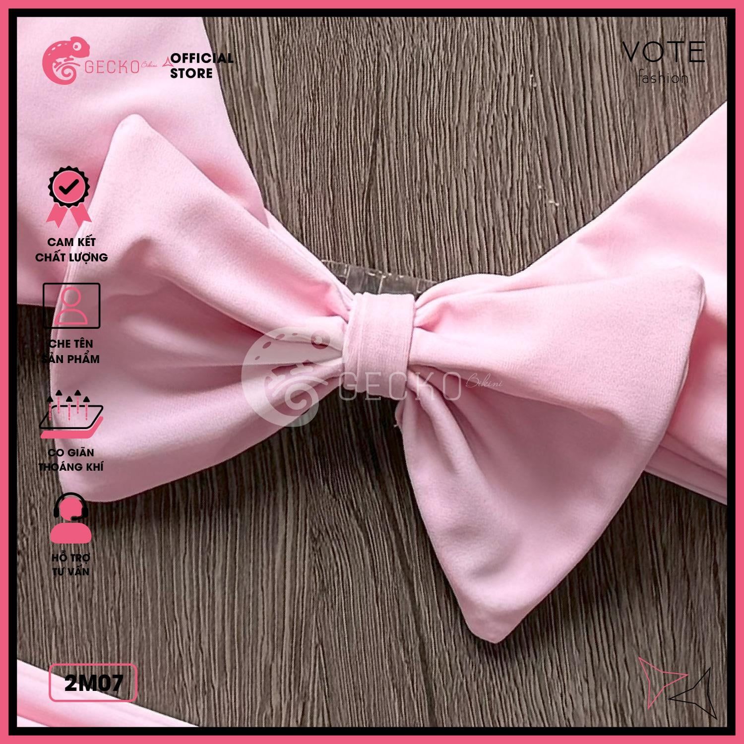  Bikini 2 Mảnh Áo Nơ Xinh Xắn GECKO 2M07 