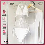  Combo 3 Món Bikini Quần Áo Tam Giác Kèm Áo Lưới Dáng Dài GECKO 4CB11 