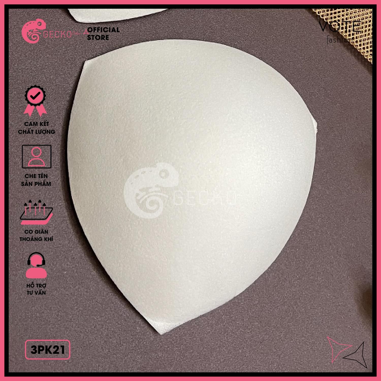  Cặp 2 Mút Đệm Tam Giác Dùng Mặc Kèm Áo Bra Bikini GECKO 3PK21 