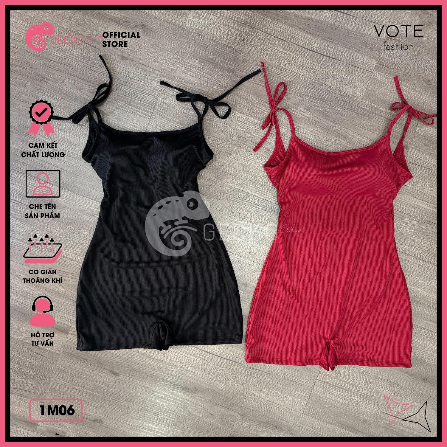  Bikini 1 Mảnh Bodysuit 2 Dây Quần Đùi GECKO 1M06 