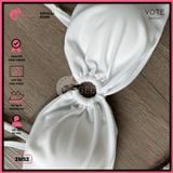  Bikini 2 Mảnh Áo Phối Khoen Trắng Đen Quần Lotkhe GECKO 2M52 