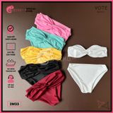  Bikini 2 Mảnh Áo Xoắn Cúp Ngang Gợi Cảm GECKO 2M33 
