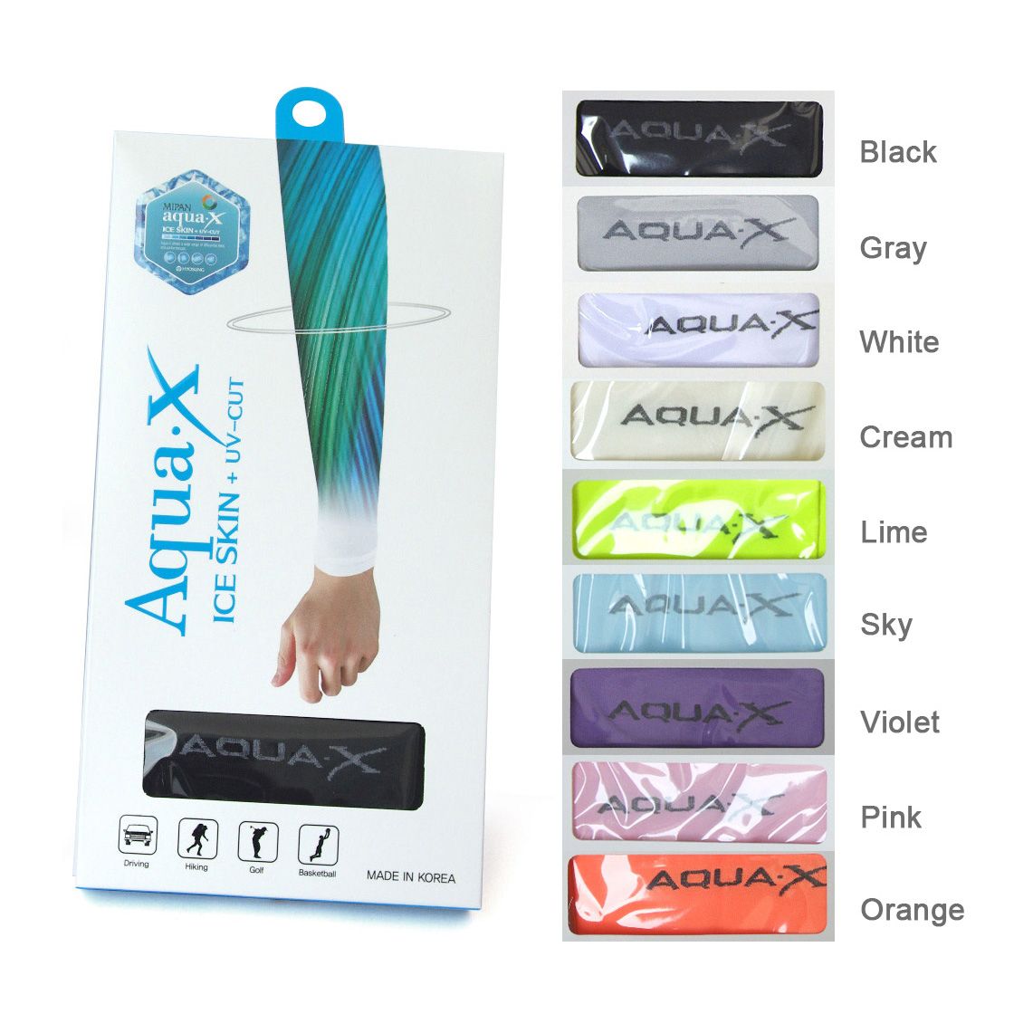 GamsungTex MIPAN Aqua-X UV Cut Arm Sleeves – Cool Quick-Dry Sun Protection Unisex One Size 2 thumbnail image