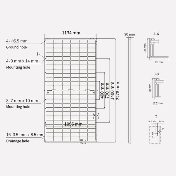 Tấm pin năng lượng mặt trời Astronergy 2 Mặt Kính 540-550W