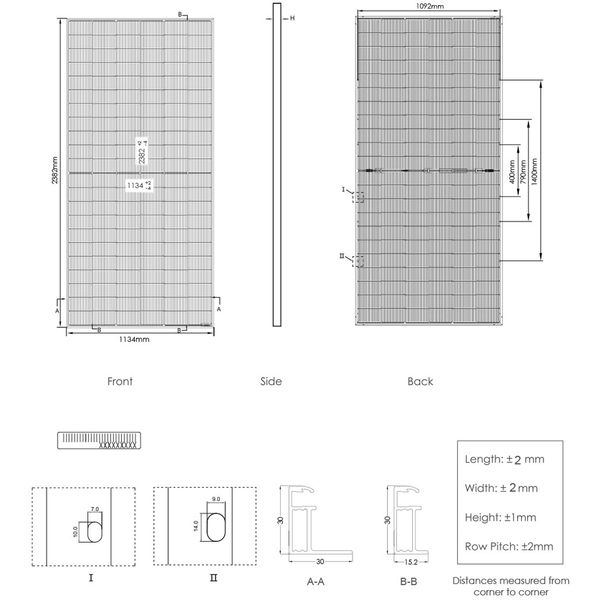 Tấm pin năng lượng mặt trời Jinko 600-625W