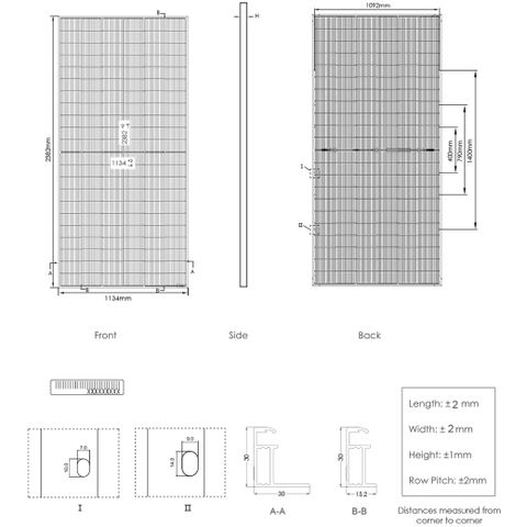 Tấm pin năng lượng mặt trời Jinko 600-625W