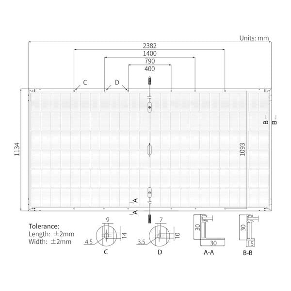 Tấm pin năng lượng mặt trời Longi 2 mặt kính 585-620W