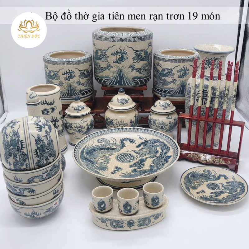  BỘ ĐỒ THỜ GỐM BÁT TRÀNG MẪU GBT05 