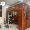 VÁCH NGĂN BÀN THỜ TREO TƯỜNG ĐẸP ĐẶC BIỆT CẮT CNC - MẪU VN40
