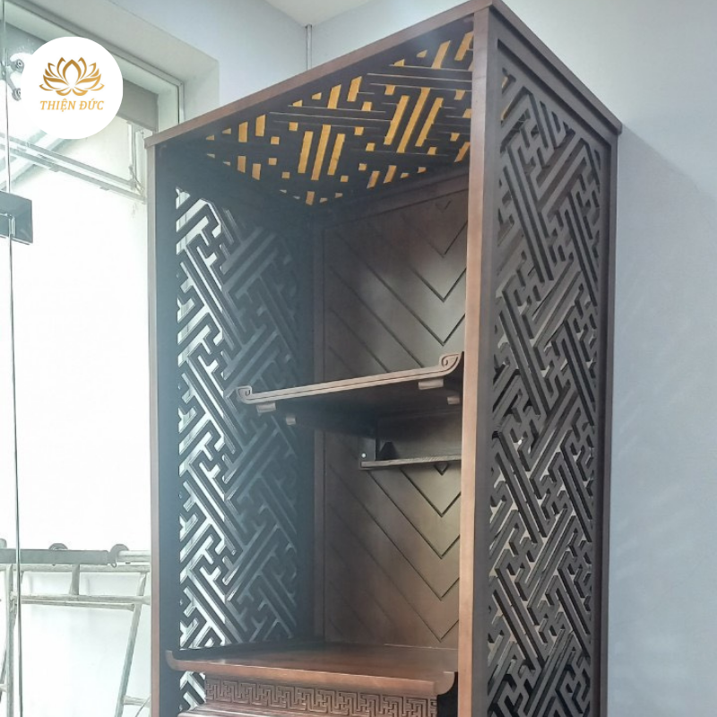  VÁCH NGĂN BÀN THỜ TREO TƯỜNG ĐẸP ĐẶC BIỆT CẮT CNC - MẪU VN57 
