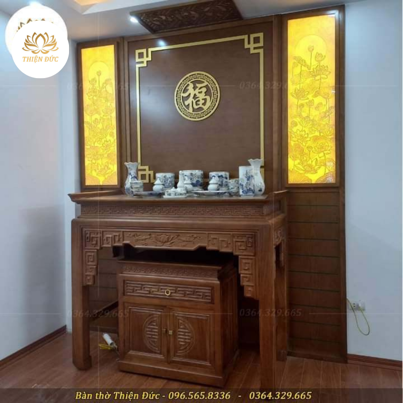  VÁCH NGĂN BÀN THỜ TREO TƯỜNG ĐẸP ĐẶC BIỆT CẮT CNC - MẪU VN59 