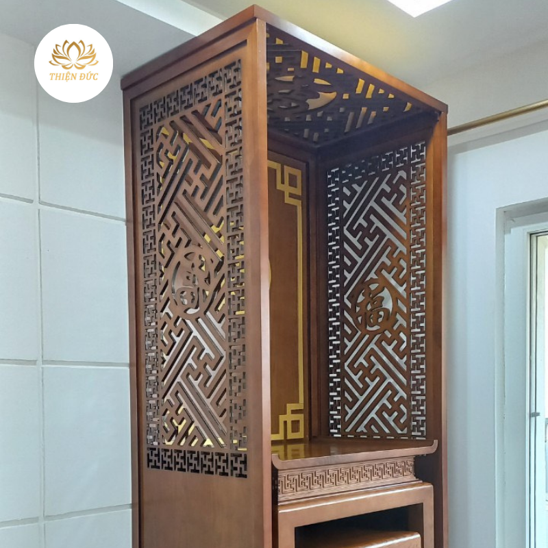  VÁCH NGĂN BÀN THỜ TREO TƯỜNG ĐẸP ĐẶC BIỆT CẮT CNC - MẪU VN74 