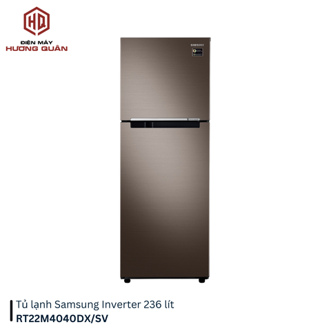 Tủ lạnh Samsung Inverter 236 lít RT22M4040DX/SV